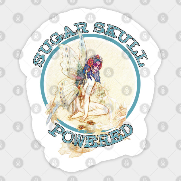 Sugar Skull Powered Fairy Tee Sticker by Joaddo