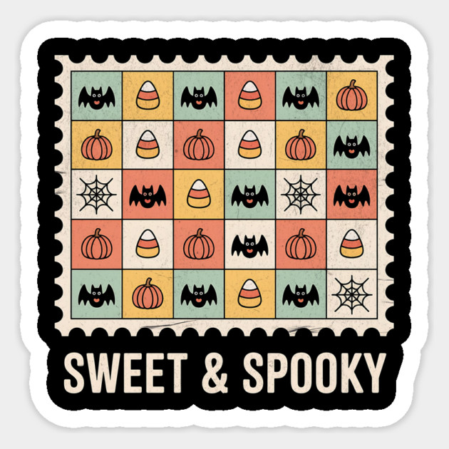 Sweet & Spooky Halloween Postage Stamp Collection Sticker by Designed By Marty