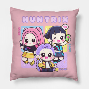 Kawaii Cute K pop Demon Hunters Huntrix Rumi Mira Zoey - Kpopfanart Pillow