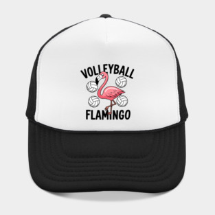 Funny Volleyball Flamingo Shirt – Cute Volleyball Animal Hat