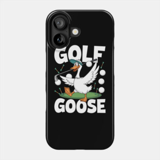 Golf Goose – Funny Cartoon Goose Playing Golf Phone Case