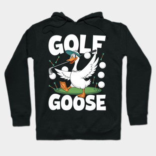Golf Goose – Funny Cartoon Goose Playing Golf Hoodie