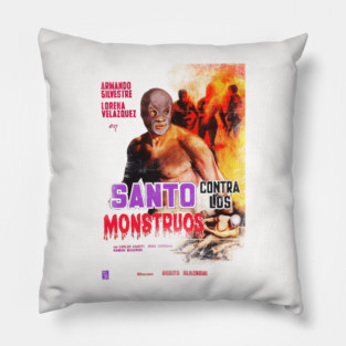 Santo Contra Los Monstruos Pillow
