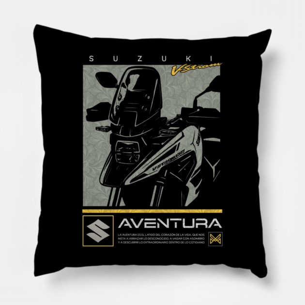 SUZUKI VSTROM 1050 Pillow by monsalveautos