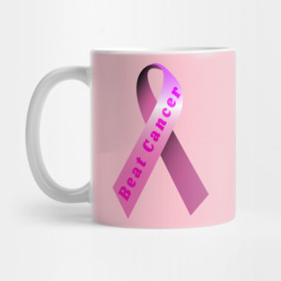 pink breast cancer ribbon Mug
