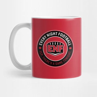 Every Night Football "Circular Slogan" (Black & Red) Mug