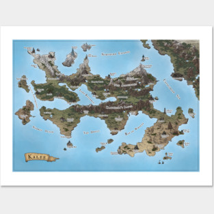 The Map of Kalee (now in colour!) Posters and Art