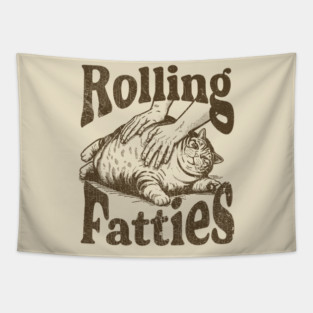 Vintage rolling fatties cat 90s Tapestry