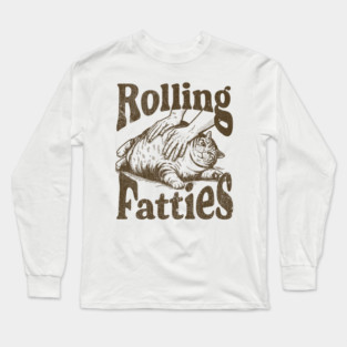 Vintage rolling fatties cat 90s Long Sleeve T-Shirt