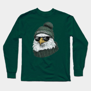 Philadelphia Eagles Streetwear Philadelphia Graphic Green Eagle M5087 Long Sleeve T-Shirt