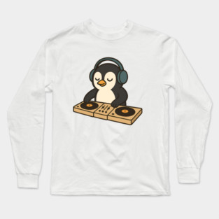 DJ Penguin Long Sleeve T-Shirt