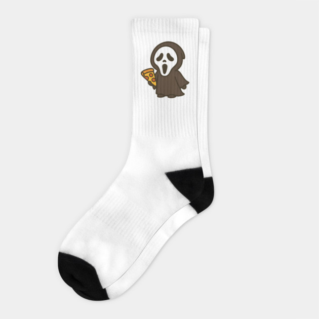 Ghostface Pizza Socks by Demian Stipatio
