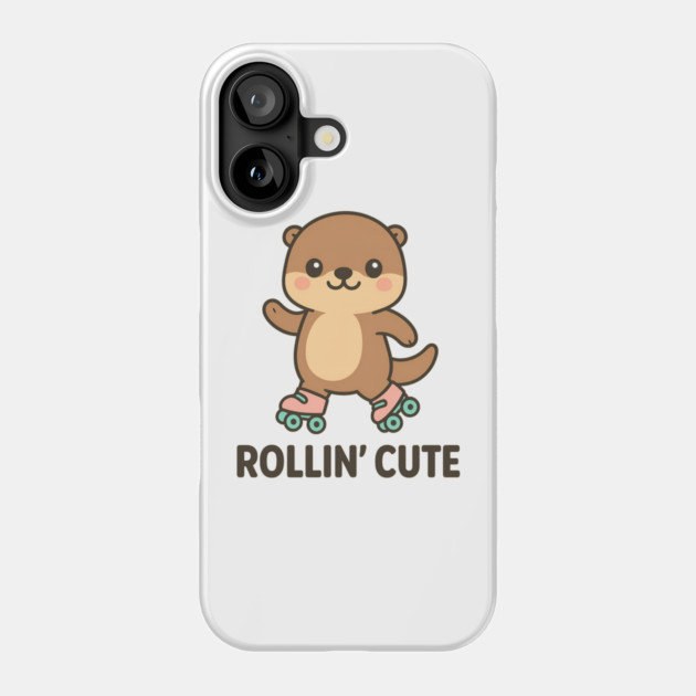 Otter Rolling Cute Phone Case by Demian Stipatio