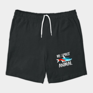 Neon Tetra Fish Is My Spirit Animal Dad Mom Birthday Shorts