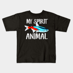 Neon Tetra Fish Is My Spirit Animal Dad Mom Birthday Kids T-Shirt