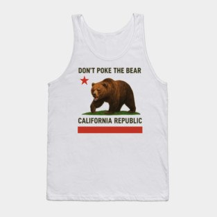 Don’t Poke the Bear California Flag Tank Top