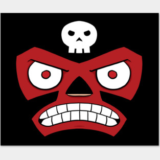 Lucha Skull Posters and Art