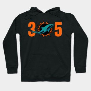 Vintage Miami Dolphins 305 - jinrodrigues001 #14 Hoodie