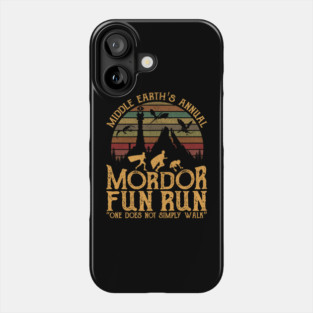 Retro Mordor Fun Run Middle Earth Parody Quote Phone Case