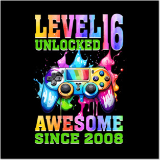 Level 16 Unlocked Awesome 2008 16Th Video Game Posters and Art