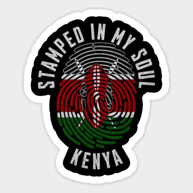 Stamped in My Soul Kenya Flag Design Kenyan Pride Magnet by Yesteeyear