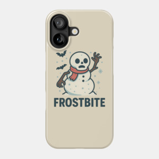 Frostbite Funny Zombie Snowman Creepy Holiday Pun Phone Case