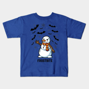 Frostbite Snowman Zombie Arms Funny Winter Joke Kids T-Shirt