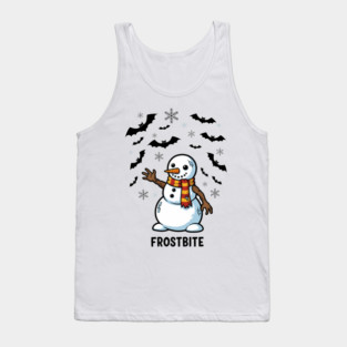Frostbite Snowman Zombie Arms Funny Winter Joke Tank Top