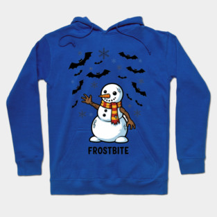 Frostbite Snowman Zombie Arms Funny Winter Joke Hoodie