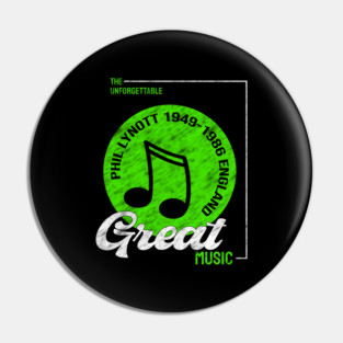 Phil Lynott 7/9/26 England 1949 1986 Music D5188 Pin