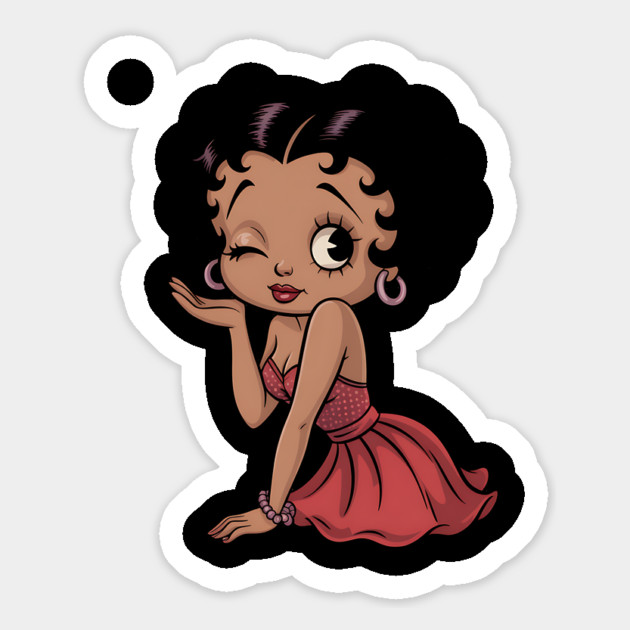 Black Betty Boop Winking Magnet by UrbanLifeApparel