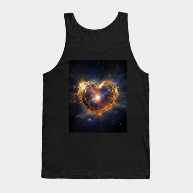 Golden Heart Tank Top by D. John's Store