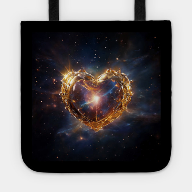 Golden Heart Tote by D. John's Store