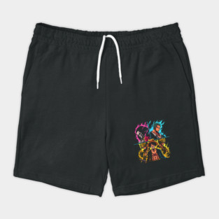One Piece Characters Dynamic Split Panel Design Shorts