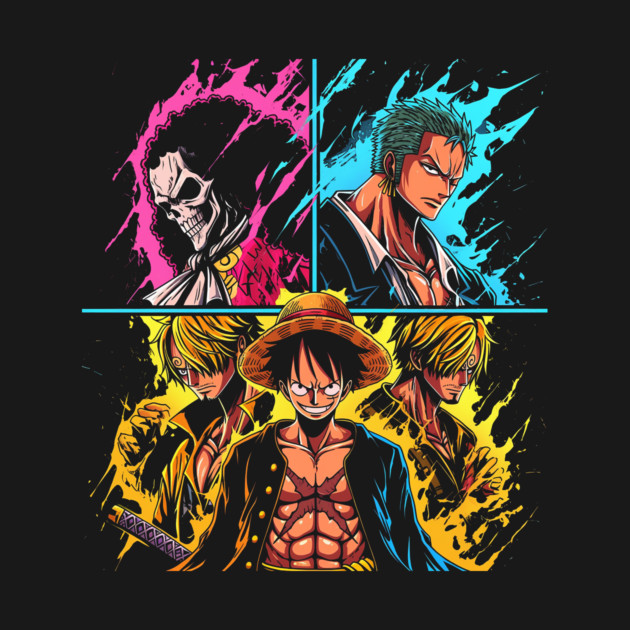 One Piece Characters Dynamic Split Panel Design by ArtfulUniverse