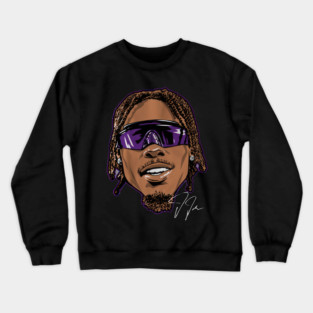 Retro Justin Jefferson Swag Head Crewneck Sweatshirt