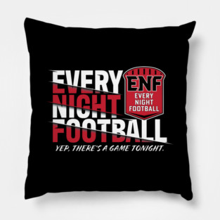 Every Night Football "Slant Route" (Wht/Red/Blk) Pillow