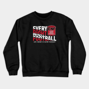 Every Night Football "Slant Route" (Wht/Red/Blk) Crewneck Sweatshirt