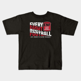 Every Night Football "Slant Route" (Wht/Red/Blk) Kids T-Shirt