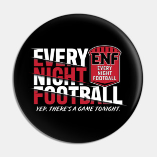 Every Night Football "Slant Route" (Wht/Red/Blk) Pin
