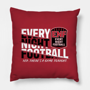 Every Night Football "Slant Route" (Wht/Blk/Red) Pillow