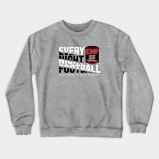 Every Night Football "Slant Route" (Wht/Blk/Red) Crewneck Sweatshirt