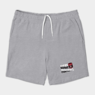 Every Night Football "Slant Route" (Wht/Blk/Red) Shorts