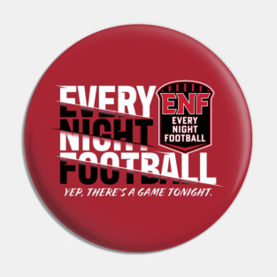 Every Night Football "Slant Route" (Wht/Blk/Red) Pin