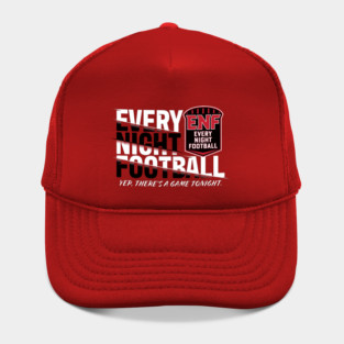 Every Night Football "Slant Route" (Wht/Blk/Red) Hat