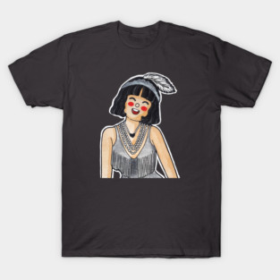 Sparkling Showgirl – Cartoon Watercolor Art T-Shirt