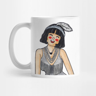 Sparkling Showgirl – Cartoon Watercolor Art Mug