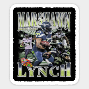 Marshawn Lynch Retro Bootleg Sticker