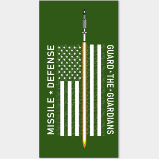 American Flag Thin Line Missile Defense Posters and Art