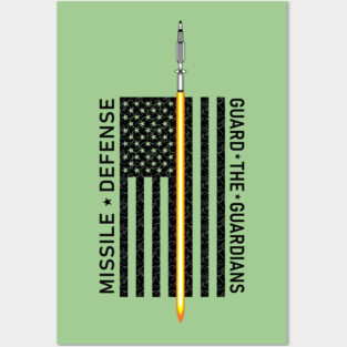 American Flag Thin Line Missile Defense Posters and Art